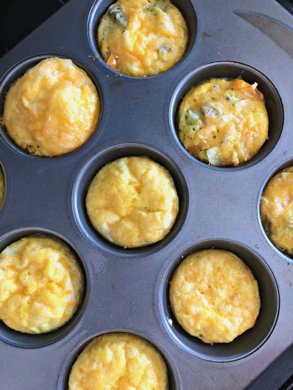Simple Cheesy Veggie & Egg Muffins {kid-friendly} - Chocolate Slopes®